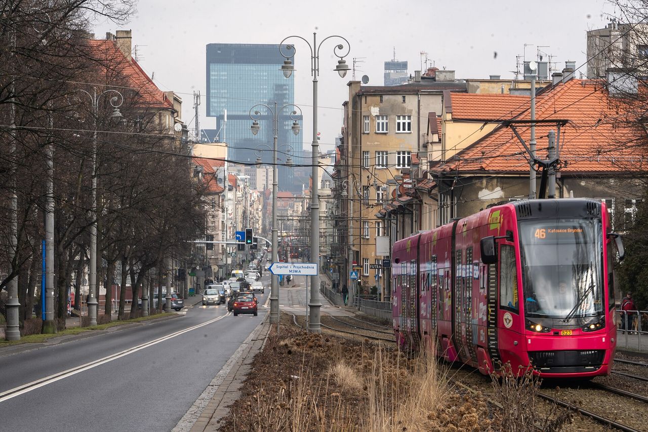 A modern tram on an urban line, illustrating smart public transport.